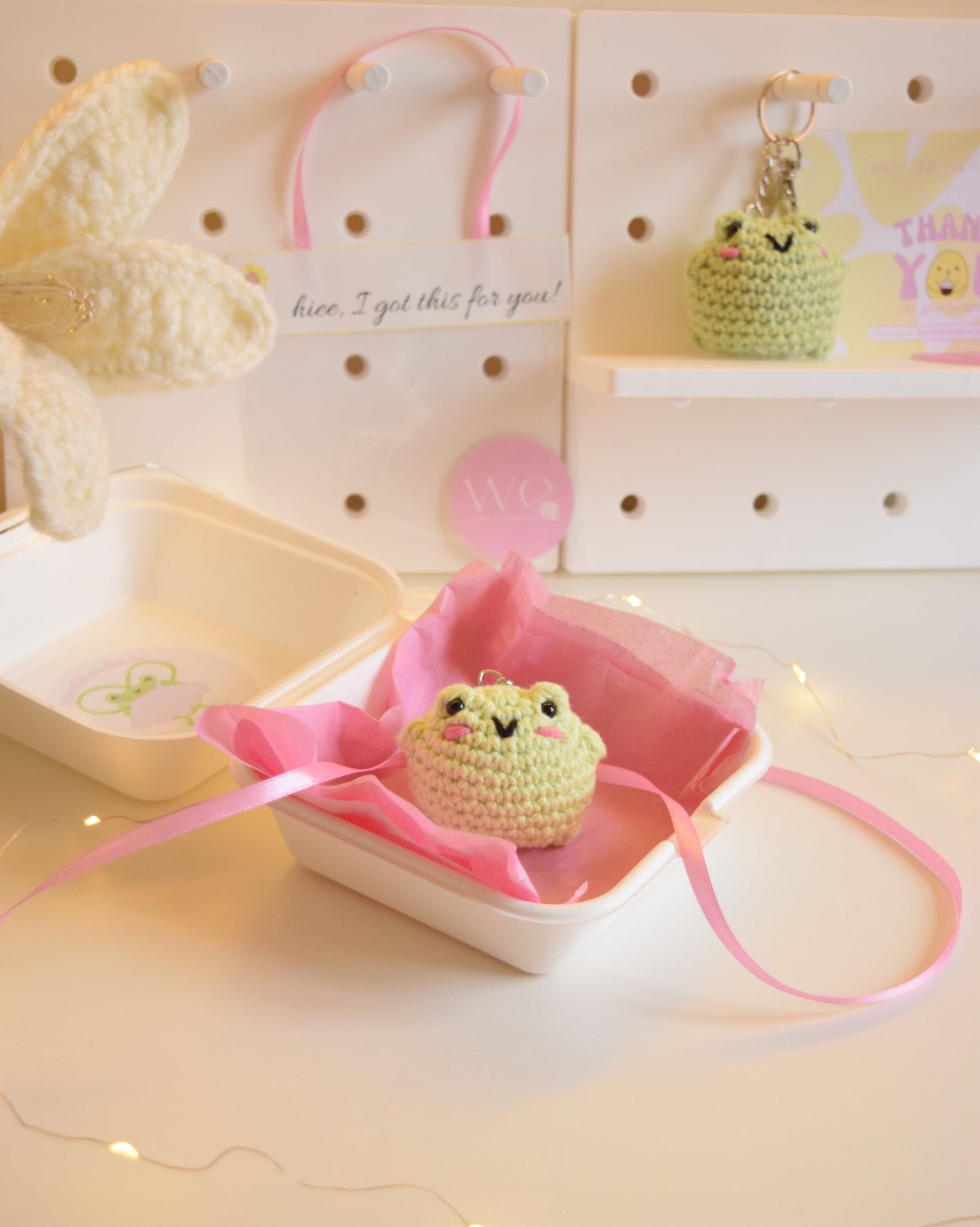 frog keychain + charm