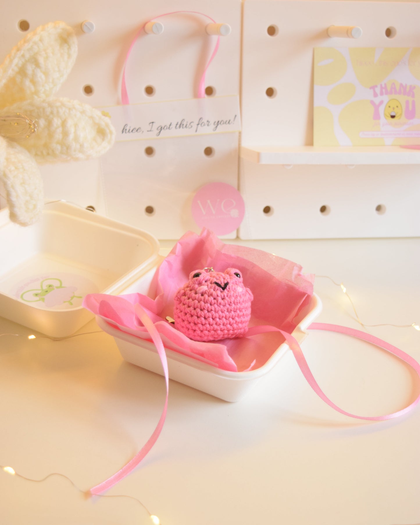 frog keychain + charm