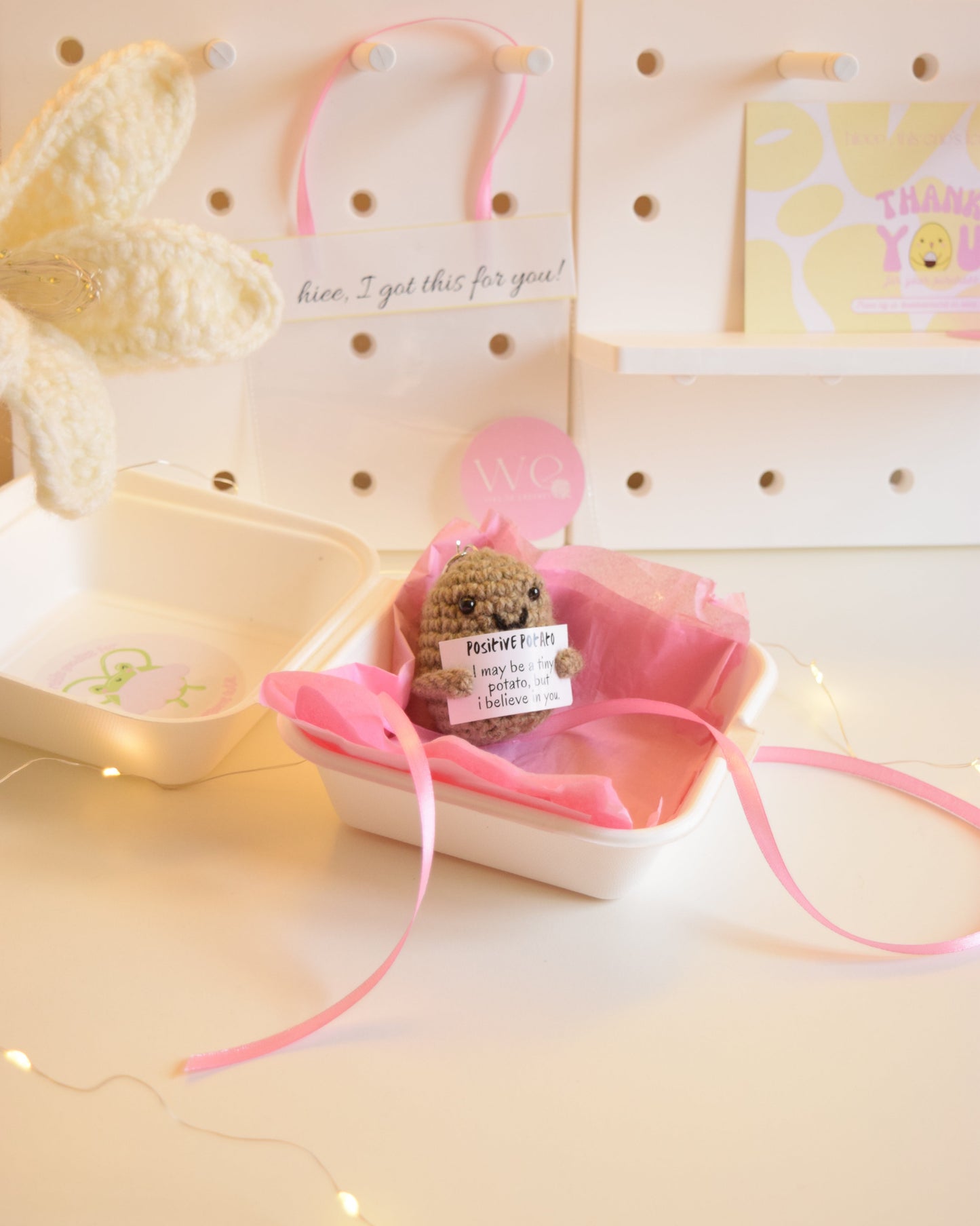 Positive patato keychain + charm