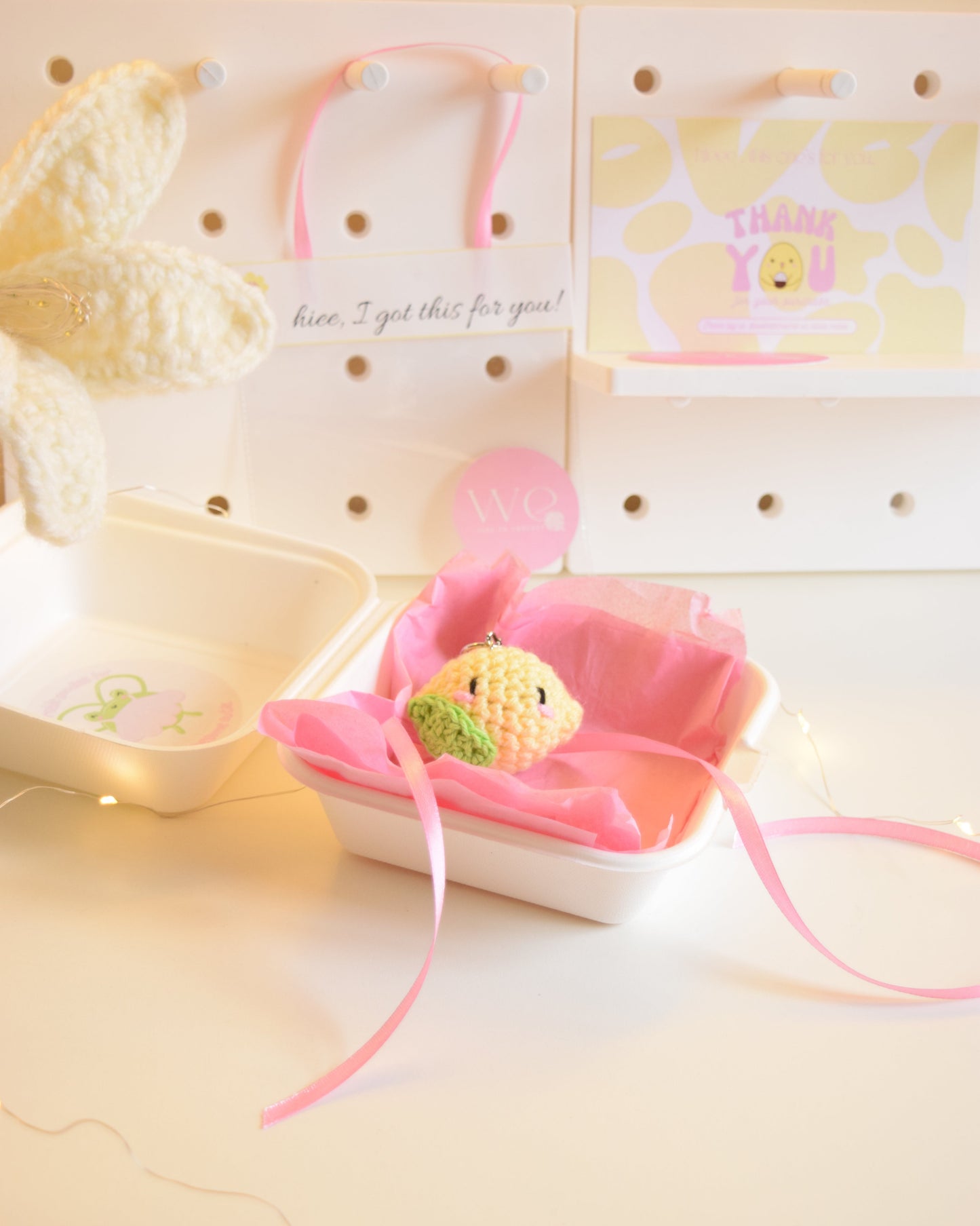 Lemon keychain + charm