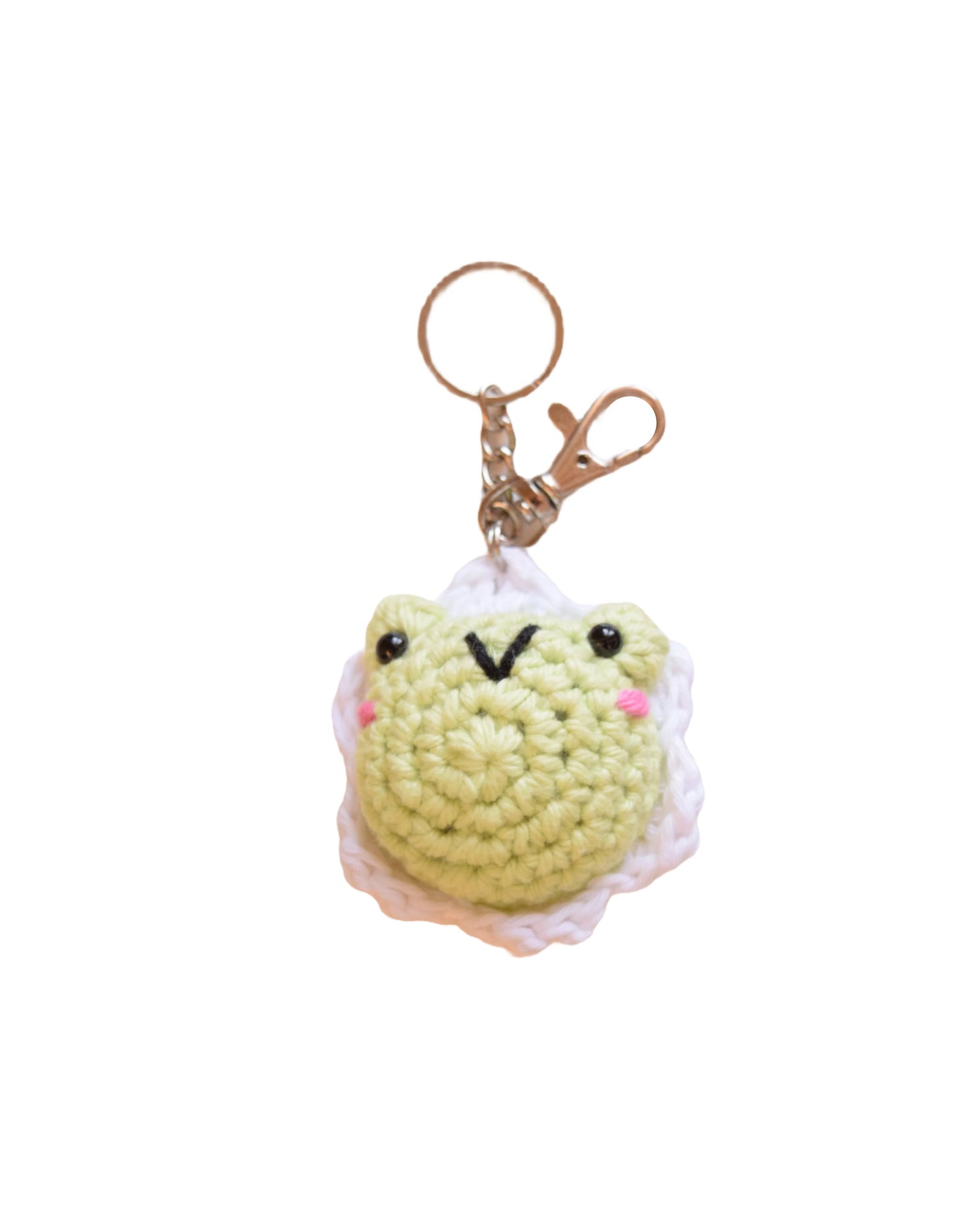 flower frog keychain + charm