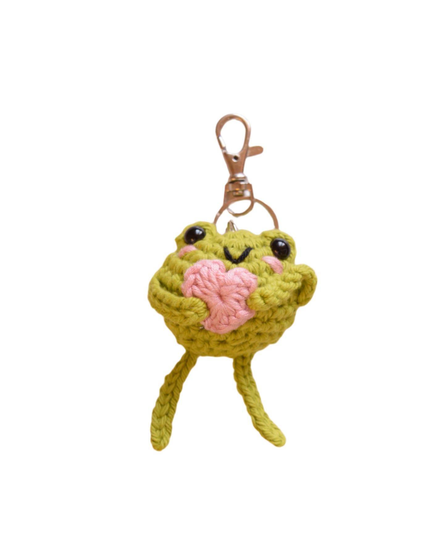 Heart frog keychain + charm