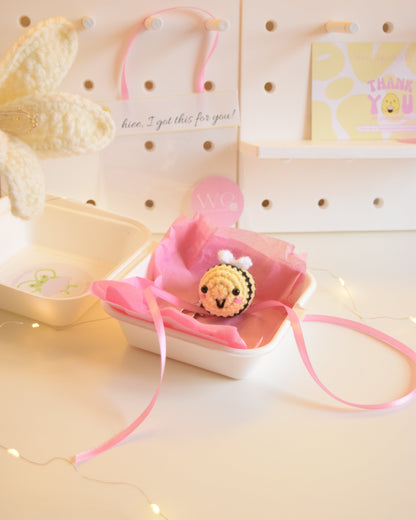 Bee keychain + charm