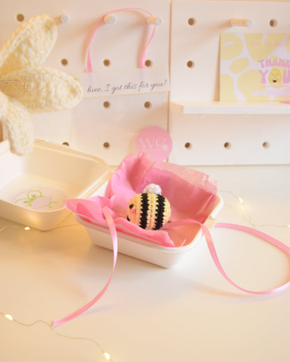 Bee keychain + charm
