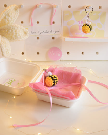 Tiny bee keychain