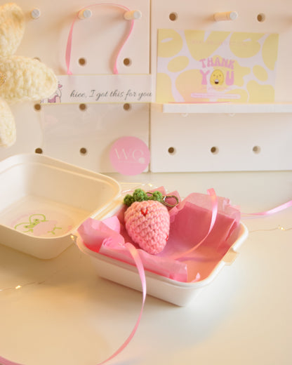 Strawberry keychain + charm