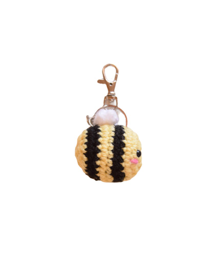 Bee keychain + charm