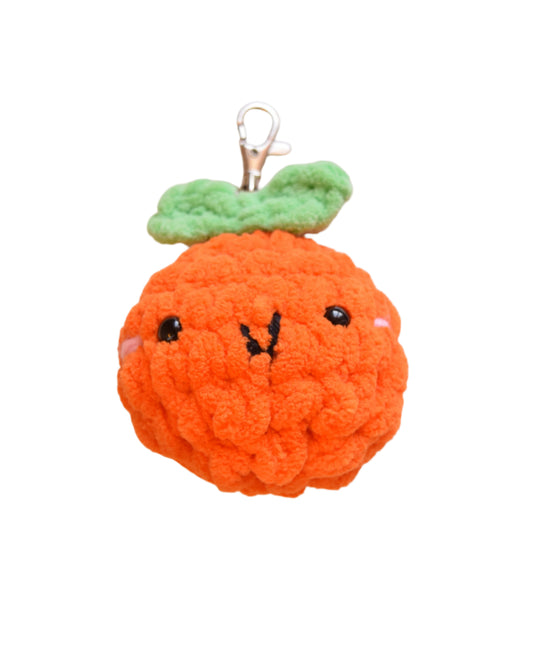 Orange plushie charm