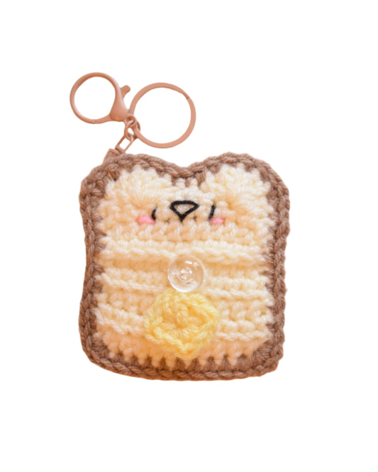 Toast pouch, keychain + charm